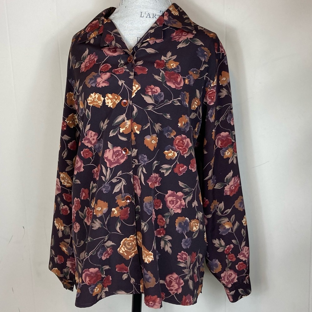 90’s Vintage Floral Button Down Top